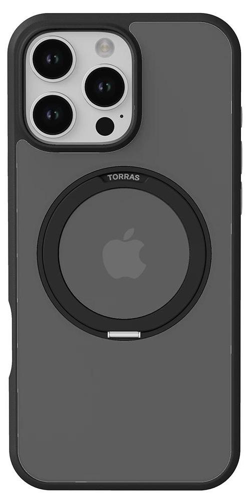 Torras Ostand Pro Hülle für iPhone 16 ProMax (Schwarz 350432
