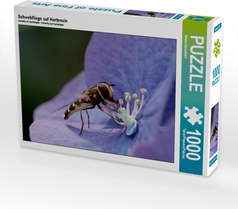 Calvendo Schwebfliege auf Hortensie 1000 Teile Puzzle quer 640x480mm, Hahnefeld Silvia; 7291271