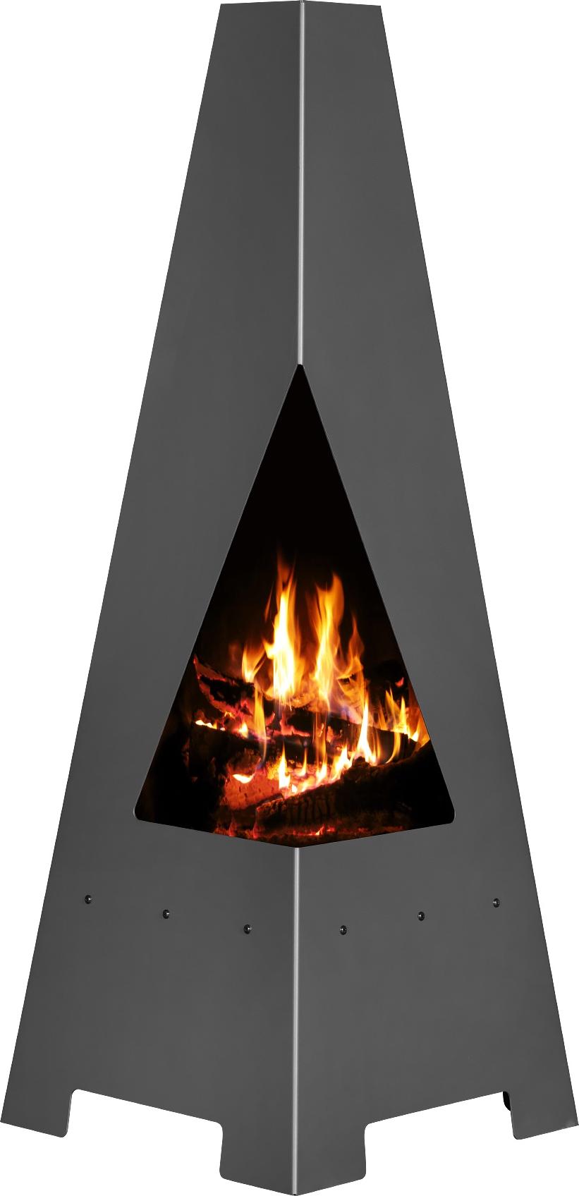 Viktoria Gartenofen Faiko 4 Terrassenofen 120 cm Kamin Holzofen 25429 Feuersäule Gartenkamin modern hitzebeständig