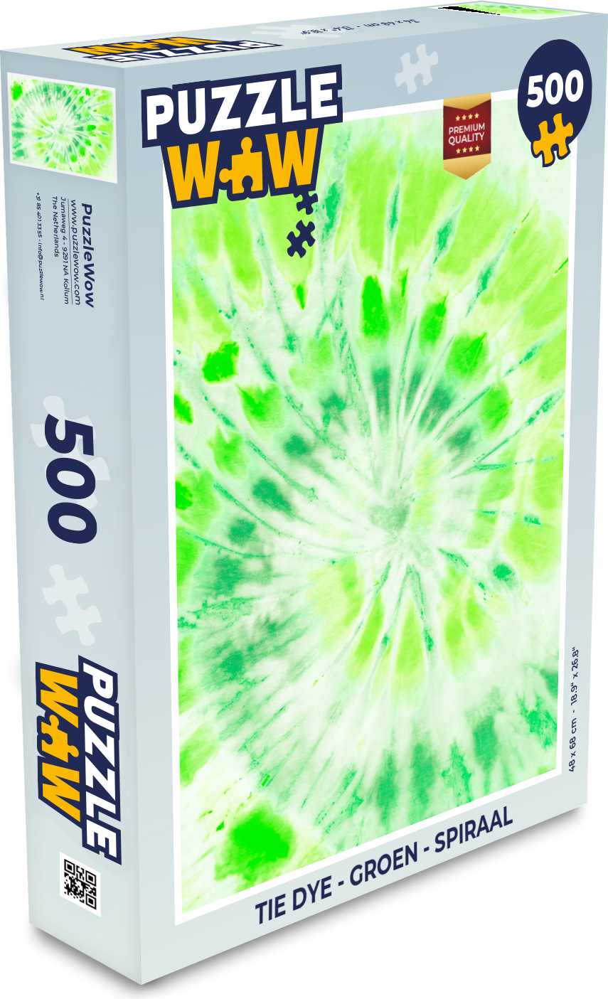 MuchoWow® Puzzle 500 Teile Krawattenfärbung - Grün - Spirale - Denken - Spiel - Toy 137|339264759