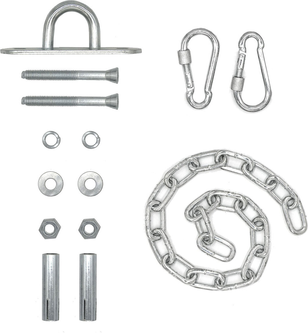Catena Di Estensione Per Sedia Sospesa E Amaca, In Acciaio Inox 304, Lunghezza 66 Cm Con Moschettoni, Portata 250 Kg - 3