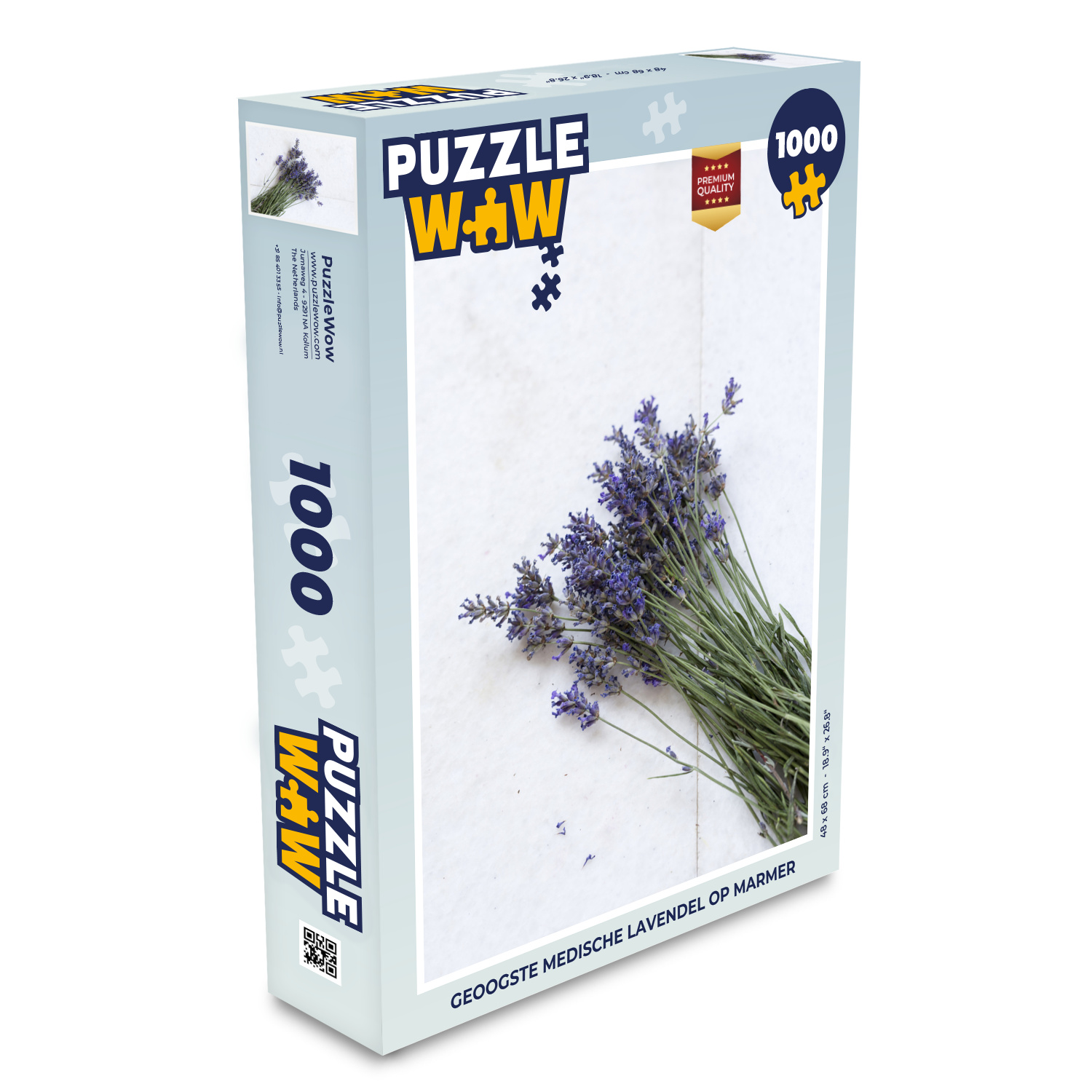 MuchoWow® Puzzle 1000 Teile Geernteter medizinischer Lavendel auf Marmor - Spielzeug - Alt und Jung - Spiele - Puzzeln 136|3724813