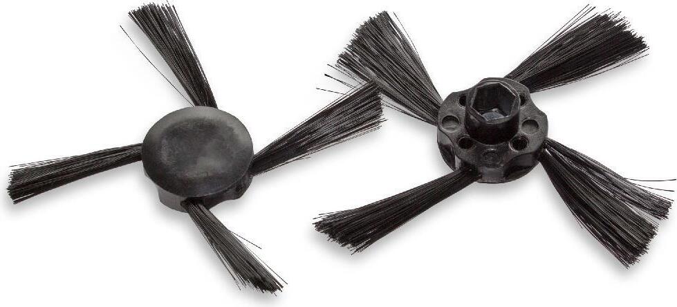 vhbw 2x Seitenbürste kompatibel mit Neato Botvac Connected D4, Connected D6, Connected D5, Connected D3 Saugroboter - Reinigungsbürsten Set, schwarz 122077499-1