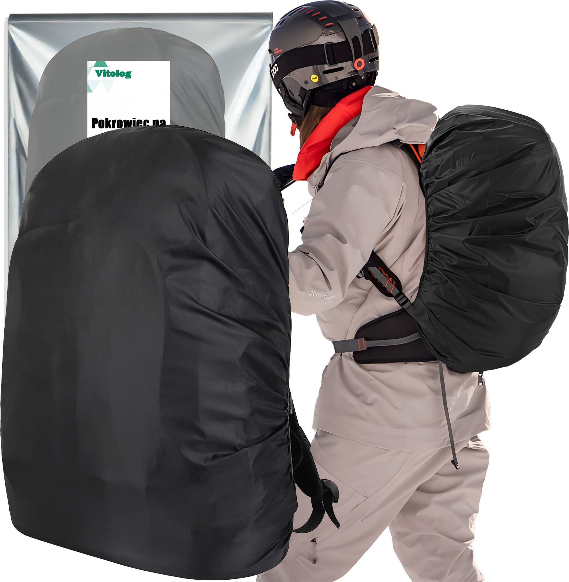Copertura Antipioggia per Zaino 15L-100L con Strisce Riflettenti, Impermeabile, Adatta per 40-50L, per Escursionismo, Campeggio, Viaggi, Ciclismo | Leroy Merlin
