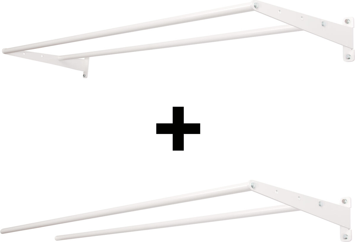 Wandhalterung mit 2 Streben inkl. Erweiterungsmodul Ballregal., 50x350 cm