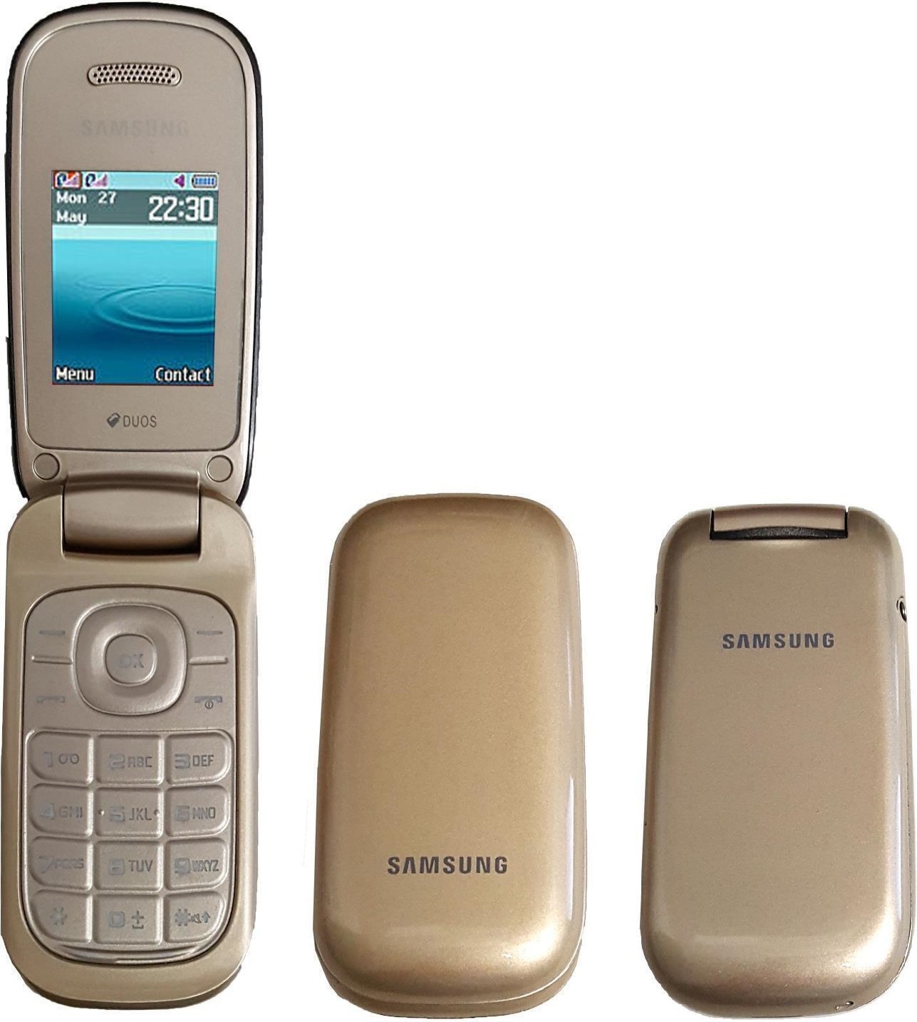 Samsung GT-E1272 Gold Dual Sim vyklápací telefón bez fotoaparátu