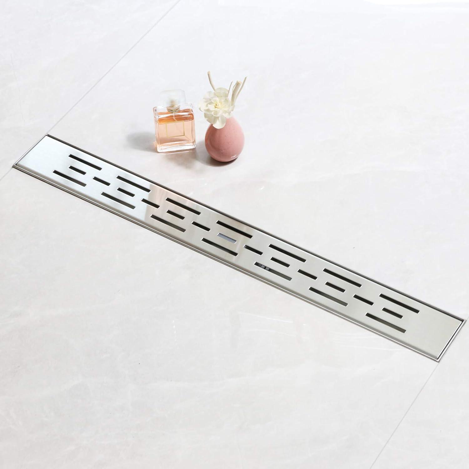 Markenlos Duschauslauf - Edelstahl - 60 cm - mit Siphon