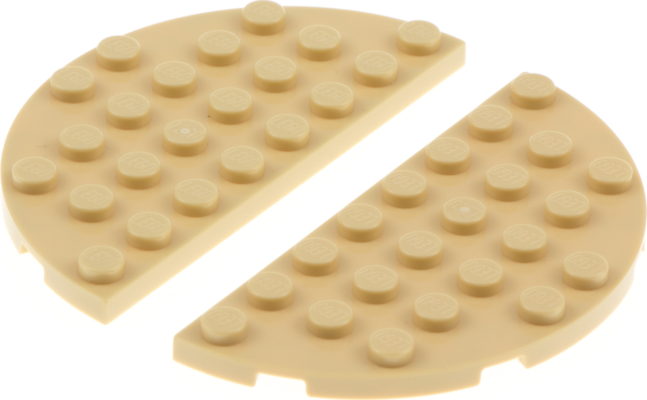 2x stavebnica Lego polkruhová 4x8 béžová polkruhová Star Wars 75290 6123812 22888
