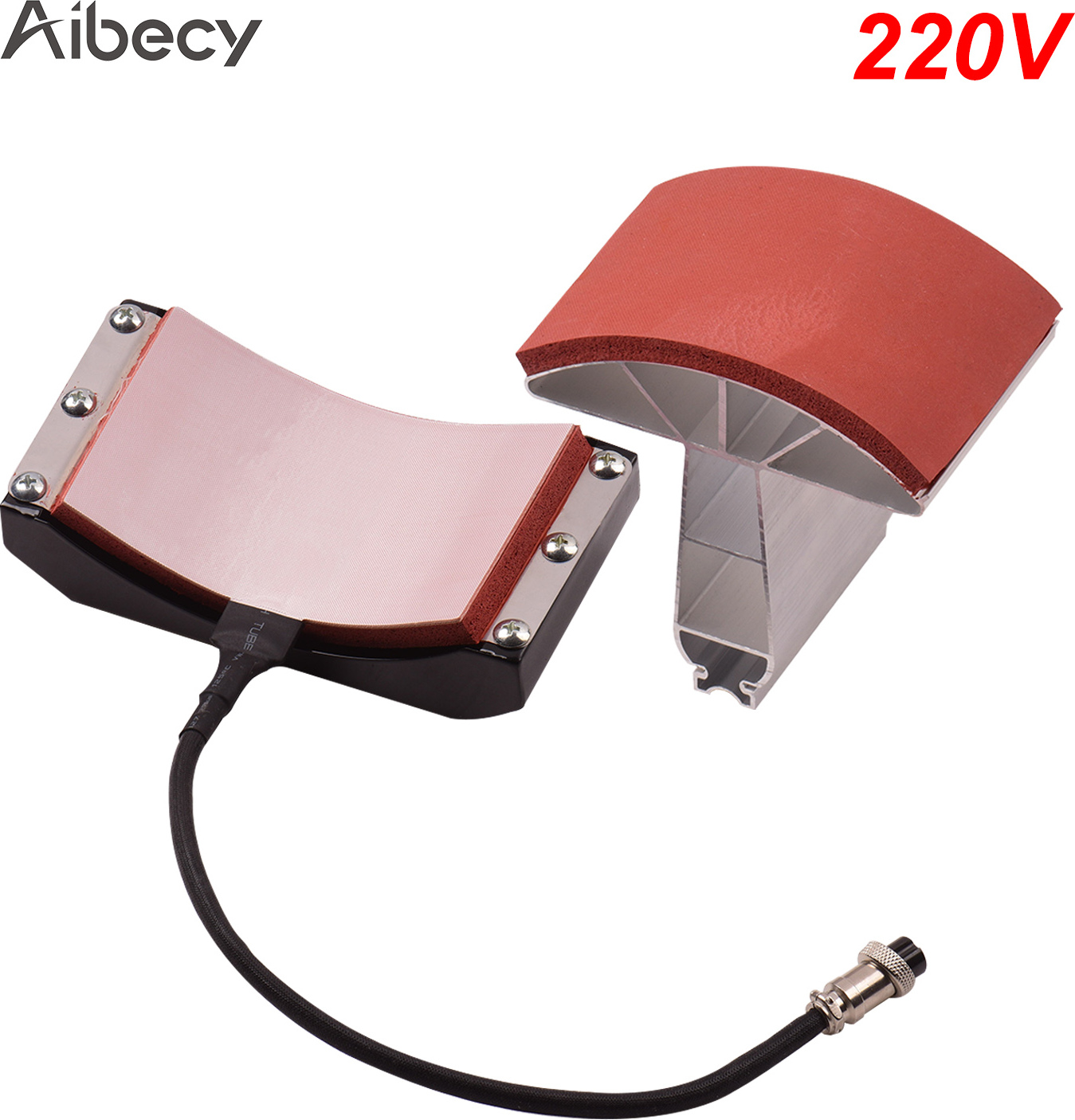 Lixada Aibecy Hutkappe Pressmatte Pad Heizungsübertragungsaufsatz Silikagel 5,5 x 3 Zoll 220 V für Heißpressmaschine Hutheizmaschine