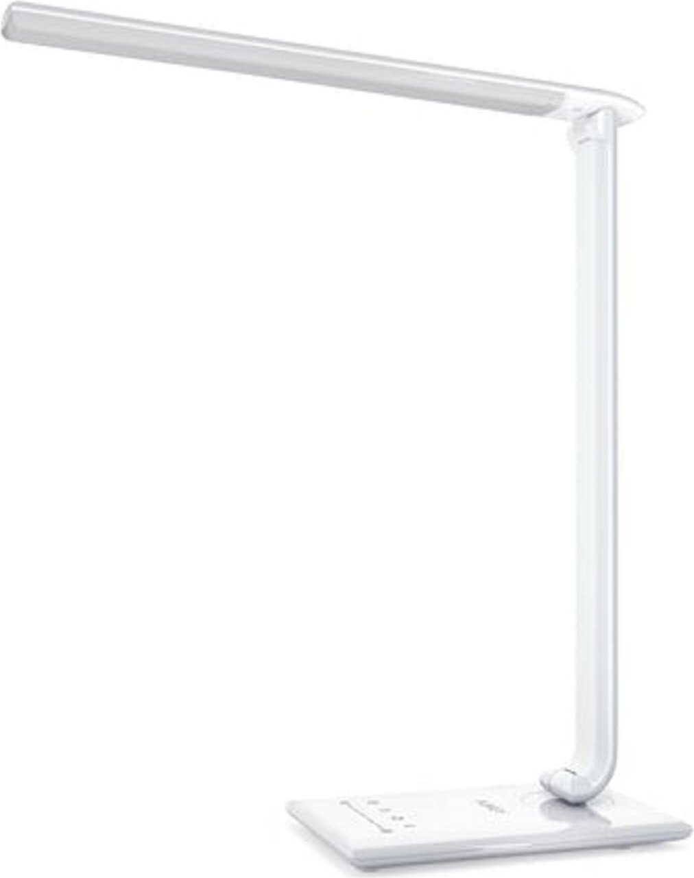Aukey LT-T10-Whi LED nočná lampa, dotyková stolová lampa s 5 farebnými teplotami, 5 úrovňami jasu, režimom nočného svetla, s časovačom a nabíjacím portom USB