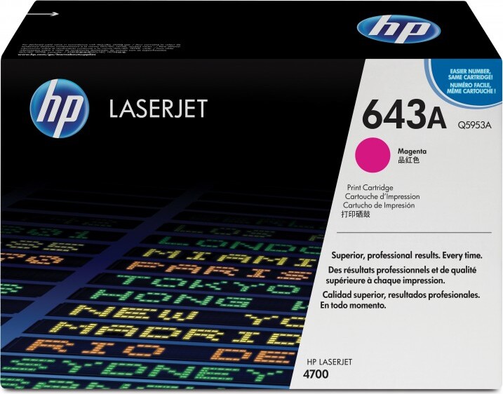 HP 643A - purpurová - originálna - LaserJet - tonerová kazeta (Q5953A)