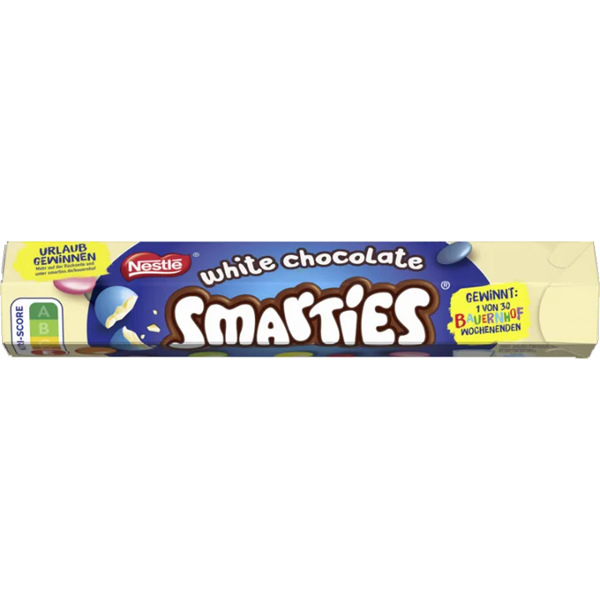 Nestlé Smarties Schokoladenlinsen weiße Schokolade Riesenrolle 120g 856342