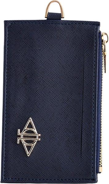 Dellel Marineblaues Kartenetui mit Reißverschluss – Kompakt & Elegant