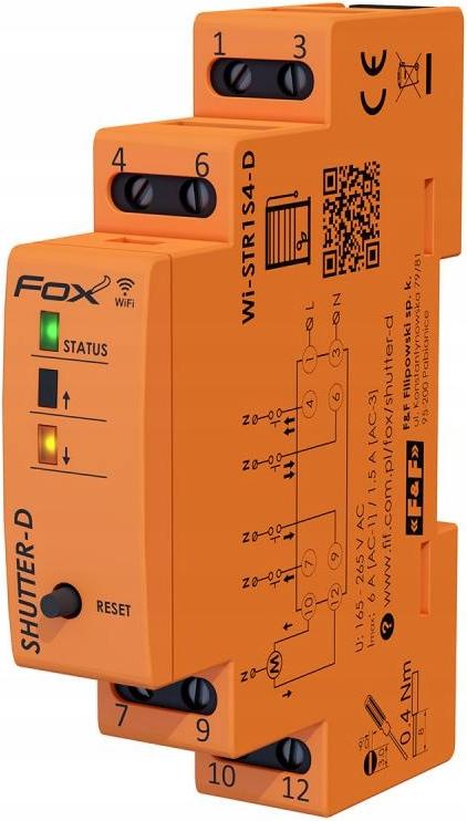 F&F | Wi-Fi-Rollladensteuerung - Modell WI-STR1S4-D - Schwarz - Smart Home - Einfache App-Steuerung