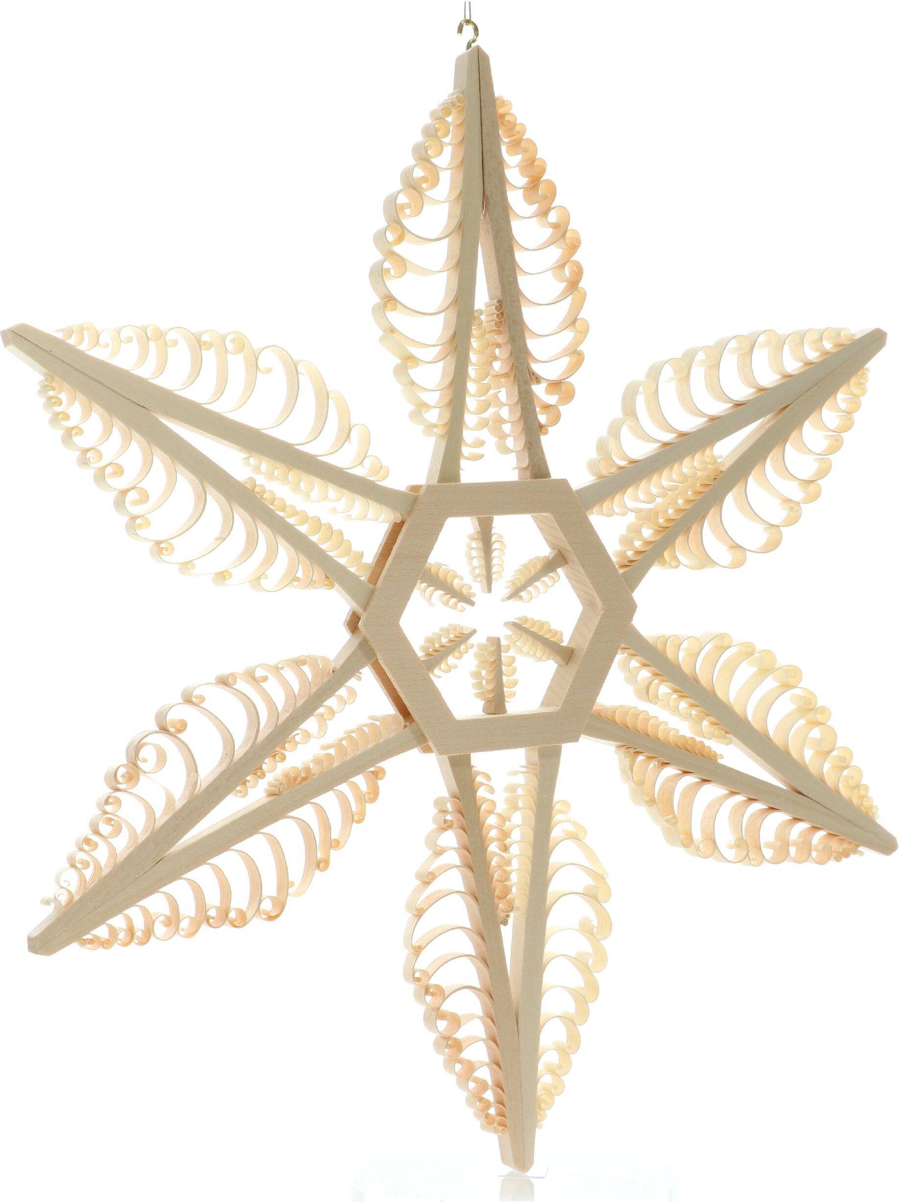 Herstellung von Baum- & Fensterschmuck Martina Rudolph Fensterschmuck Spanstern 2-seitig gestochene Leisten D=32cm NEU 104