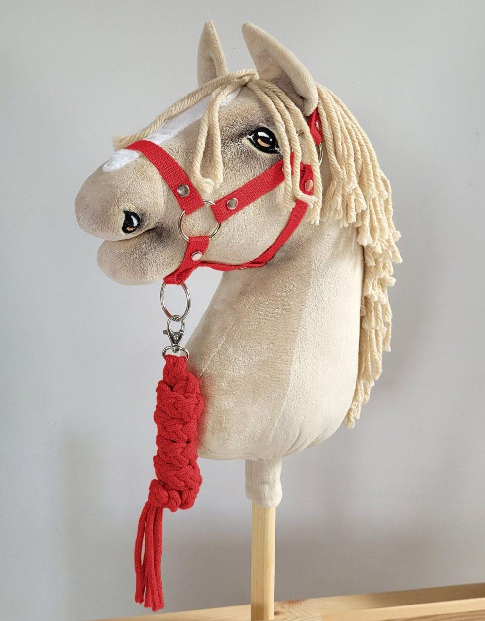 BellaFurn Halsterset Hobby Paard, Horse Hall, Justerbar & Dirt -Netirement, inklusive repsladd - Röd SET2KA+UW7