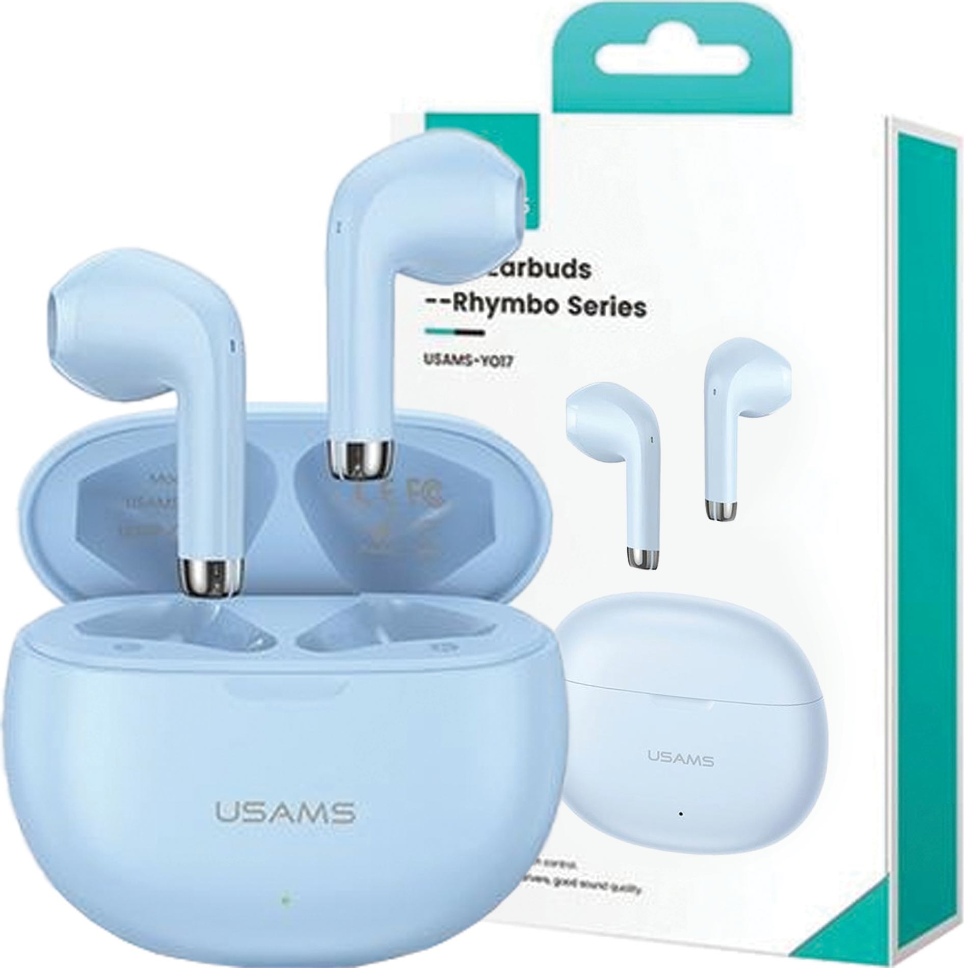 Bezdrôtové Slúchadlá Usams Bluetooth 5.3 Tws Rhymbo Series Modrá/Modrá Bhuyo03 (Us-Yo17)