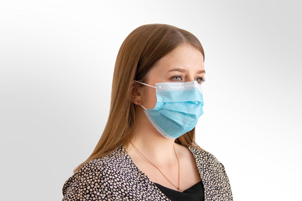 DynaTech Mund- und Nasen-Maske / Behelfsmaske blau 5er DT LU MASK 01-05