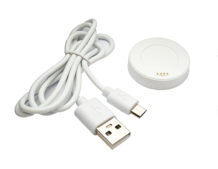 SYSTEM-S USB 2.0 kábel 80 cm nabíjacia stanica pre Huawei Watch 1 Smartwatch 5V adaptér v bielej farbe