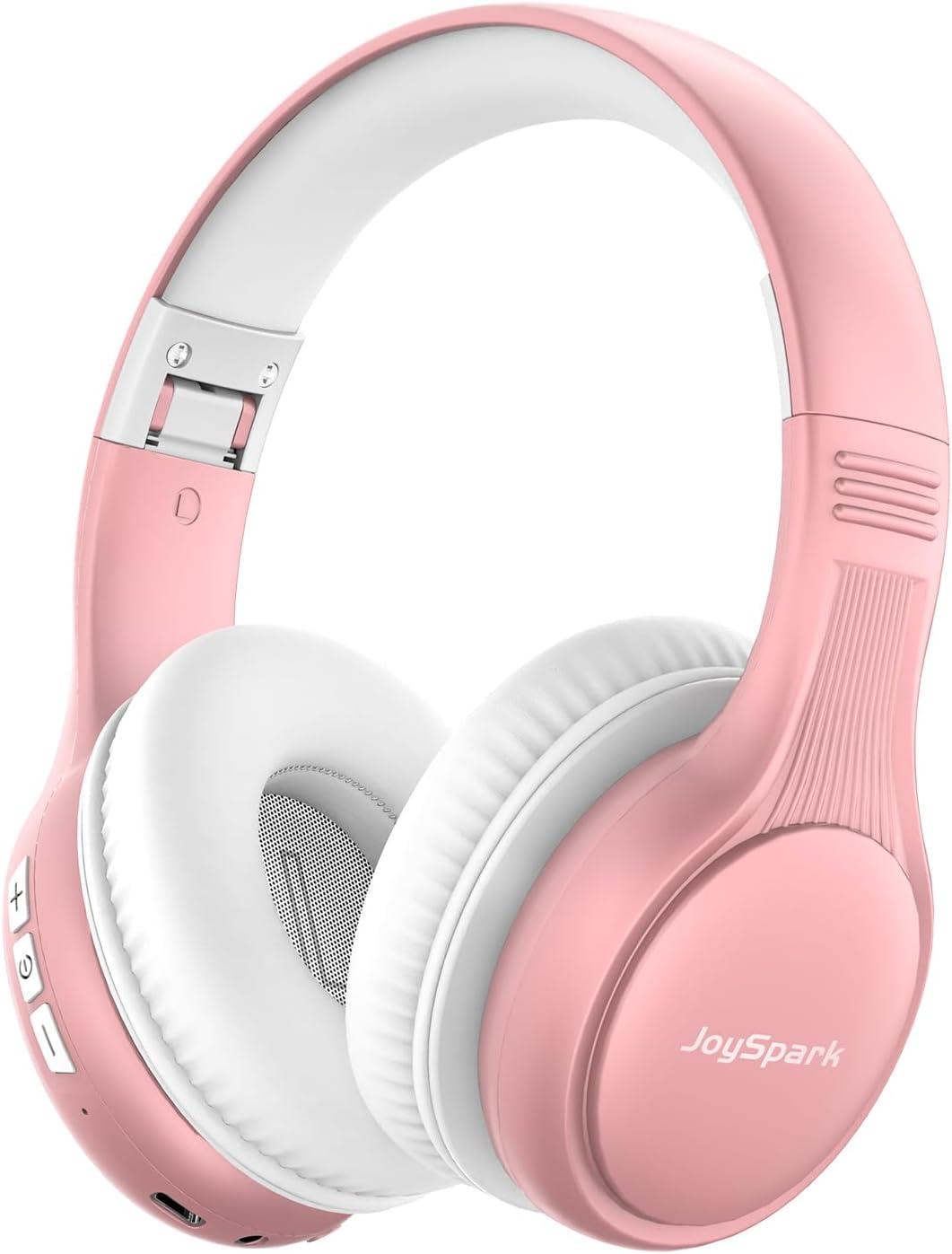 JoySpark Kinderkopfhörer 60 Stunden Wiedergabezeit, Bluetooth 5.4 Kabellose , Type-C Schnellladung, 85/94dB Lautstärkebegrenzung, Faltbare mit Mikrofon