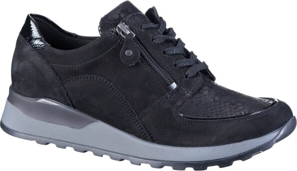 Chaussures Waldläufer Hiroko-Soft - Noir, Taille 8.5, Largeur H, Semelle Ortho Confort