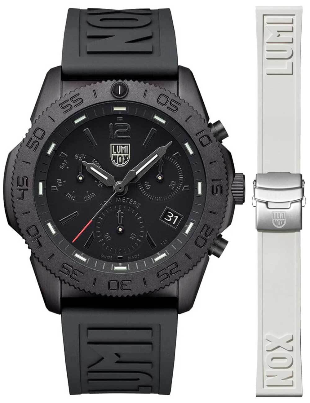 Luminox XS.3141.BO.1.SET Pánske hodinky Pacific Diver Chronograph 44mm 20ATM
