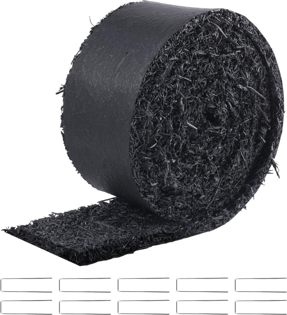 VEVOR Gummimulchrolle für die Landschaftsgestaltung 120 x 4,5 Zoll Gummimulchmatte für Wege HJ6001