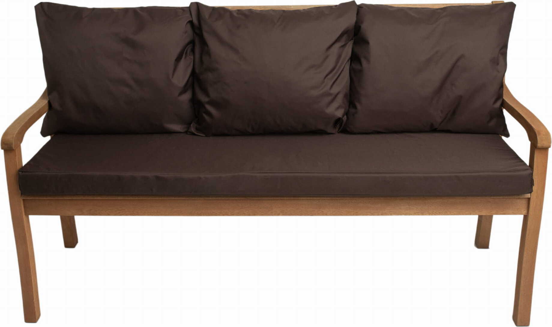 Pillow Perfect Coventry Bankkissen – Braun, Wetterfest, Mit Bändern, 114 X 46 Cm, Für Garten & Terrasse