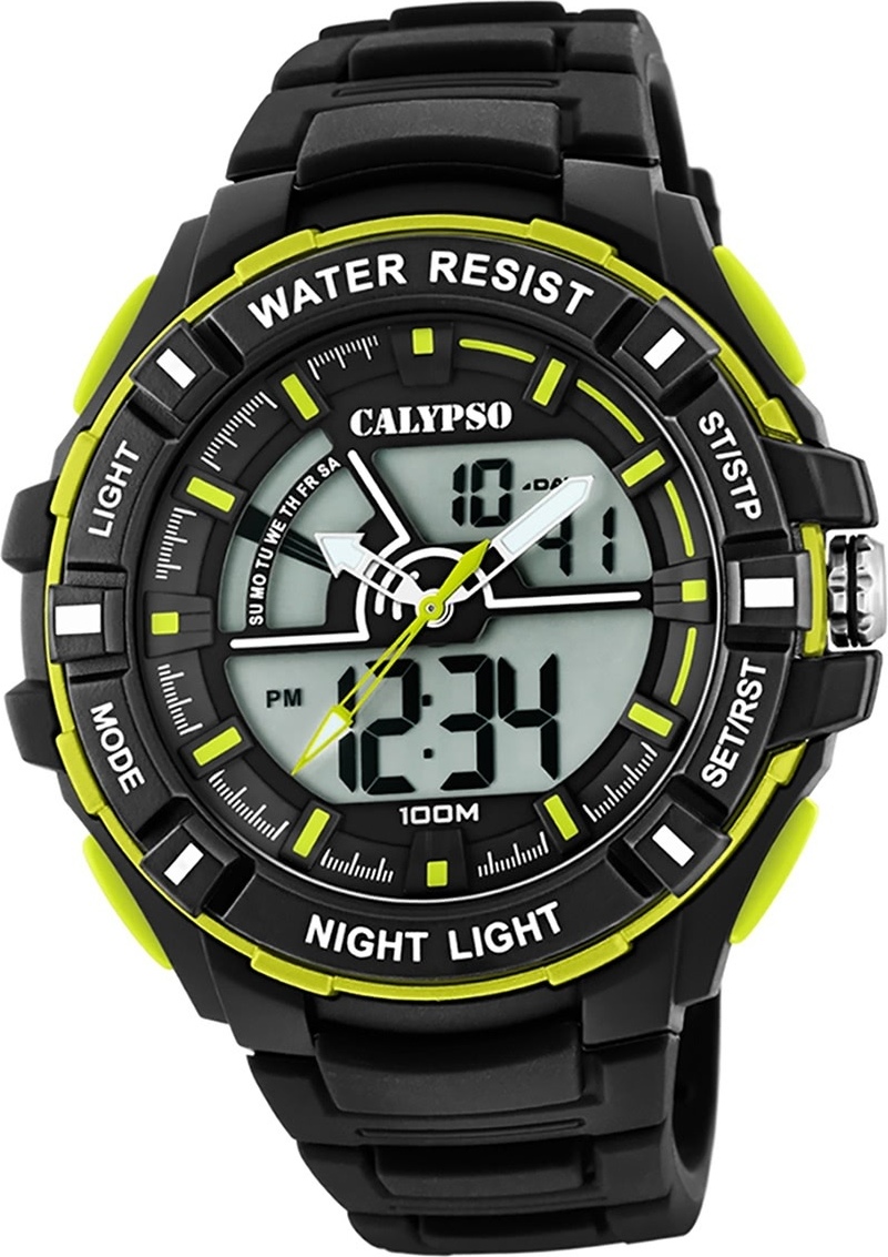 Calypso plastovéPolyuretánpánske hodinky K5769/4 náramkové hodinky čierne digitálne D2UK5769/4