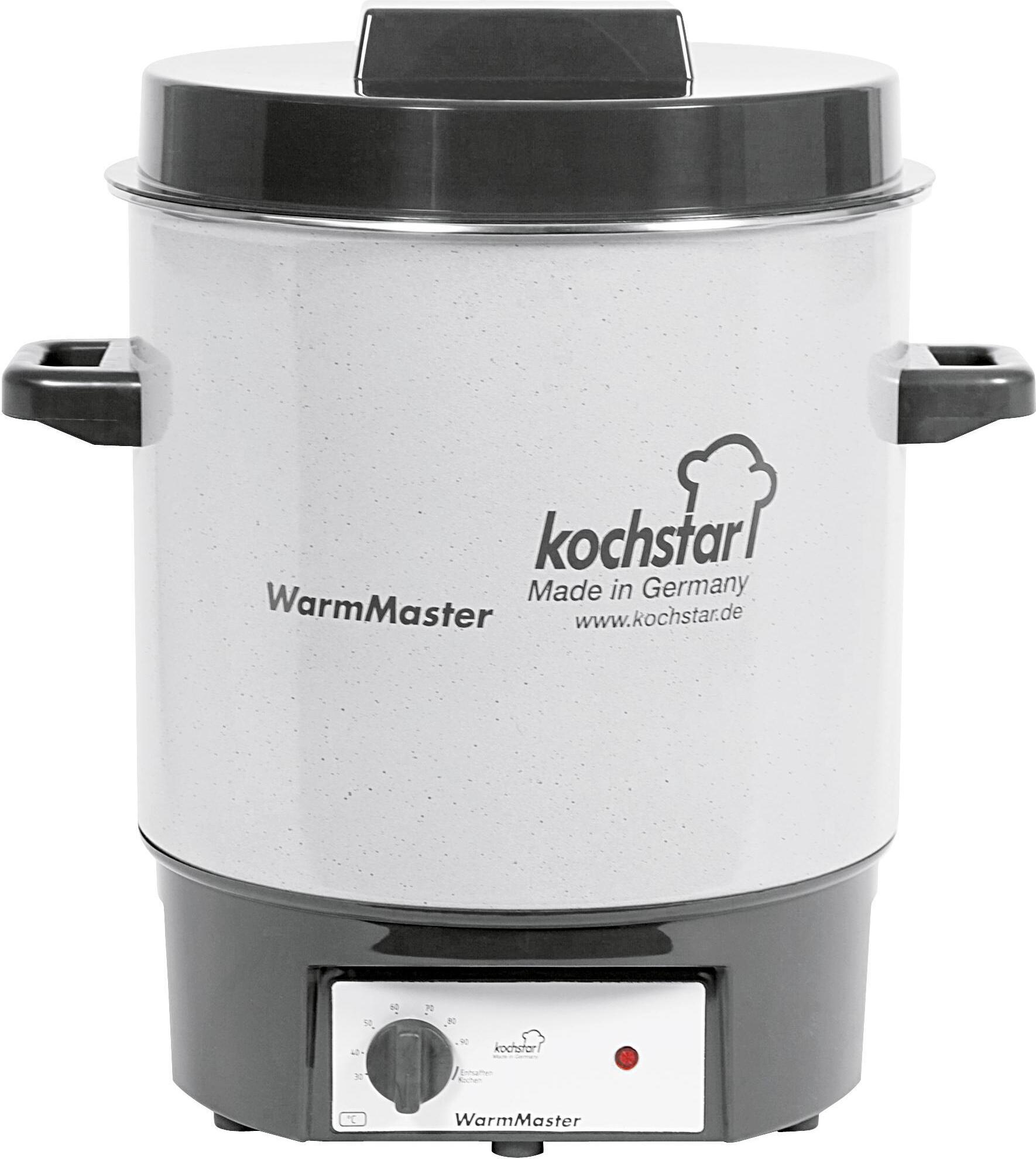 Kochstar WECK WarmMaster Basic 24115 Preserving Pan with Thermostat Without Clock, 230 V, 1800 W, 27 L, 41.5 x 45.5 x 36.5 cm, Enamel