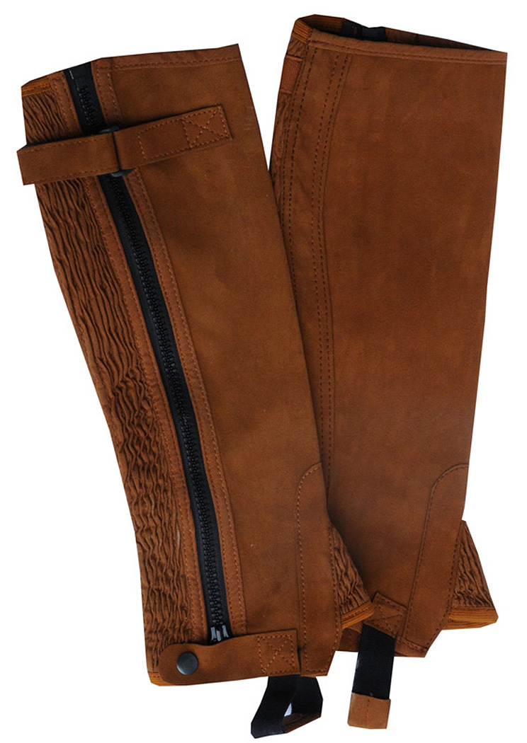 AMKA Kurz Chaps Minichaps Beinchaps Reitchaps Reitletten waschbar, braun in XS