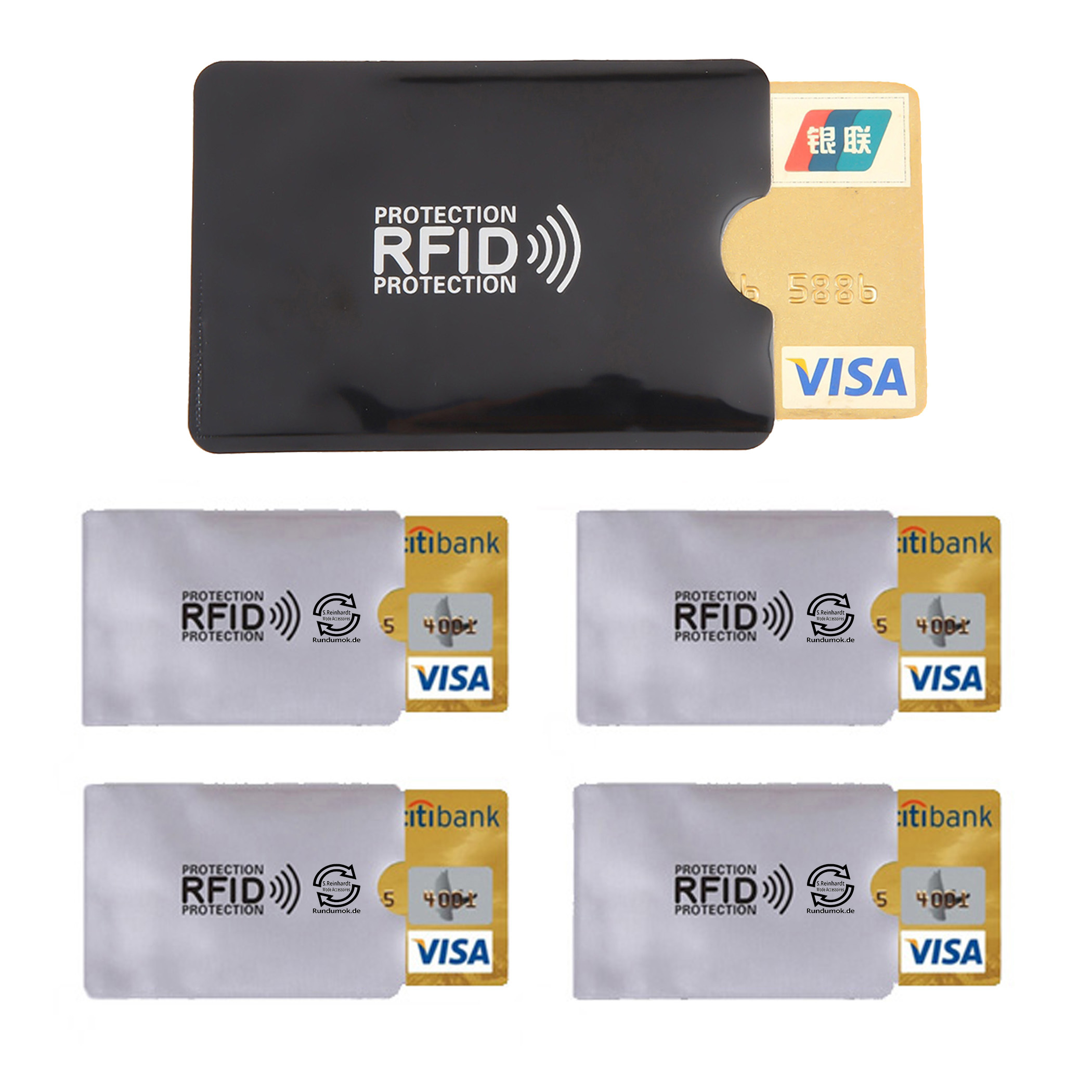 5x RFID-Schutzhüllen In Gold – Blockieren Unbefu Produktbild-Vorschau 9