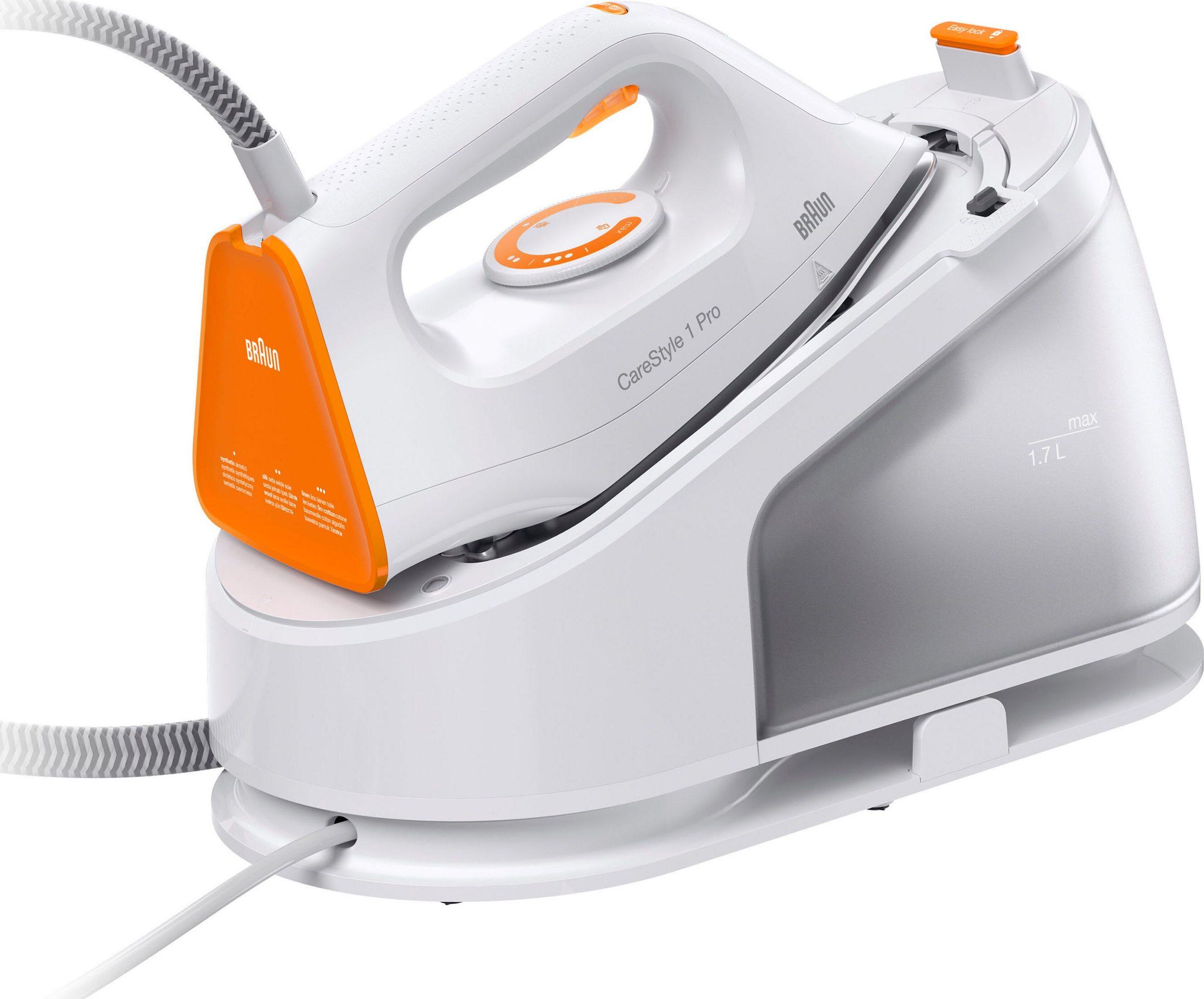 Braun Dampfbügelstation CareStyle, Dampfbügelstation, Bügelstation, Dampfbügeleisen, 1700,00 ml Wassertank, 1,7L Tank abnehmbar, Bügeleisen Dampf CareStyle 1 Pro