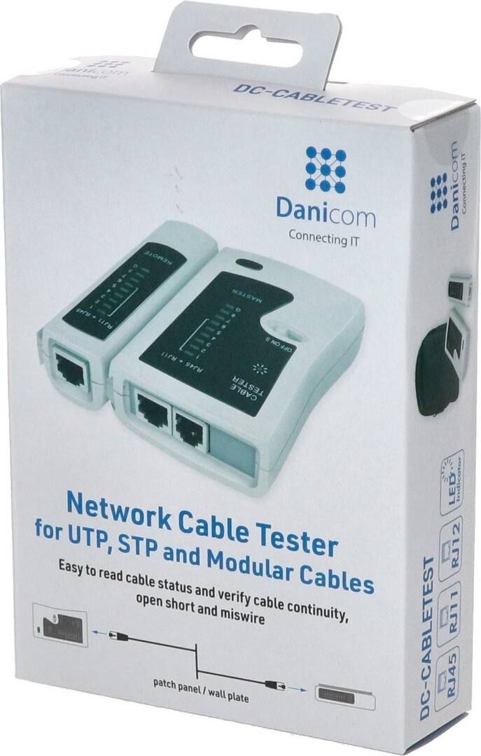 DSIT Netzwerktester, RJ11 RJ12 RJ45 ISDN Leitungstester, Cat5 Cat6 Kabeltester DC-CABLETEST