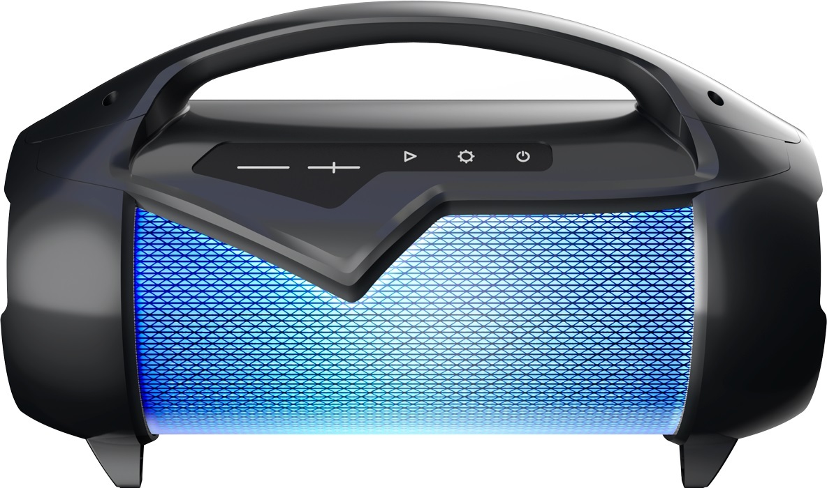 Bigben Interactive PARTYBTIPLITE, 50 W, Káblový a bezdrôtový, USB Typ-A, USB Typ-C, Prenosný stereo reproduktor, Čierna, Valec