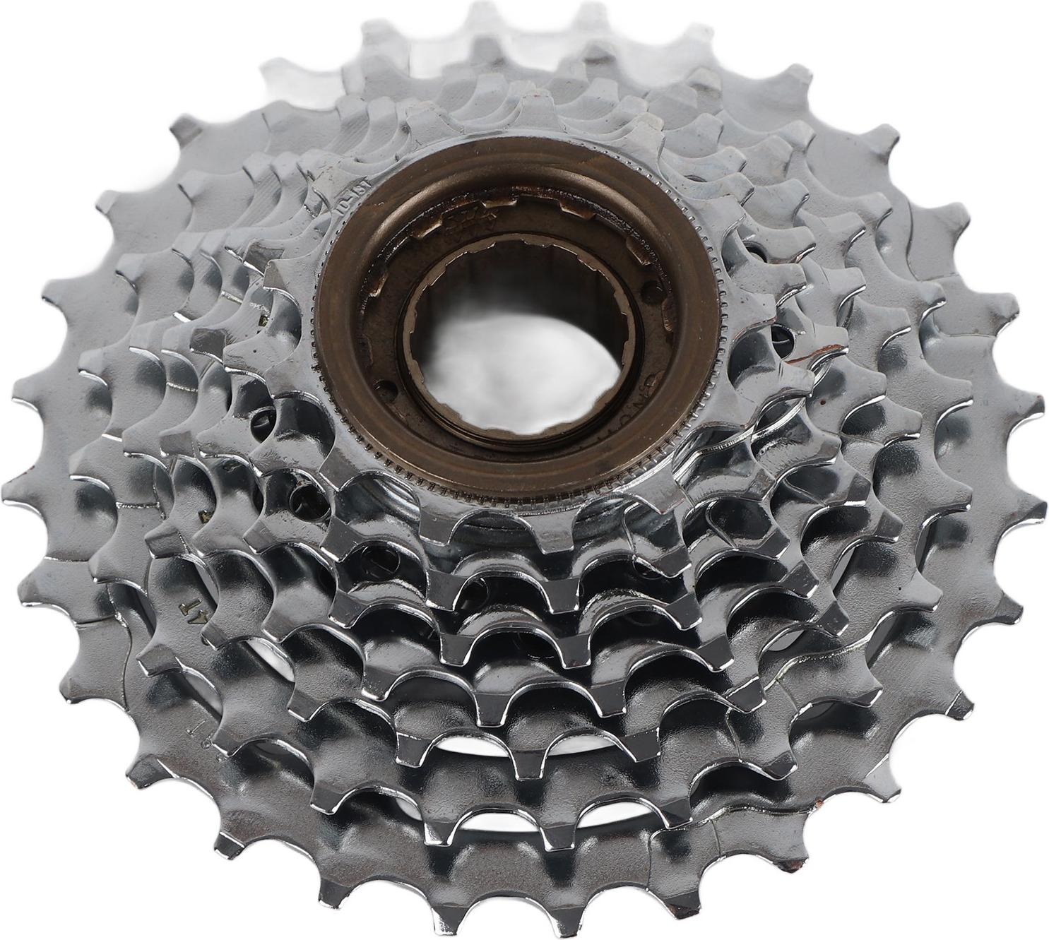Gistuch 7 Geschwindigkeitsfreie WHEEL 13‑28T Fahrrad -Gewinde -Schwungrad -Silberstahl rotieren nach Mountainbikes