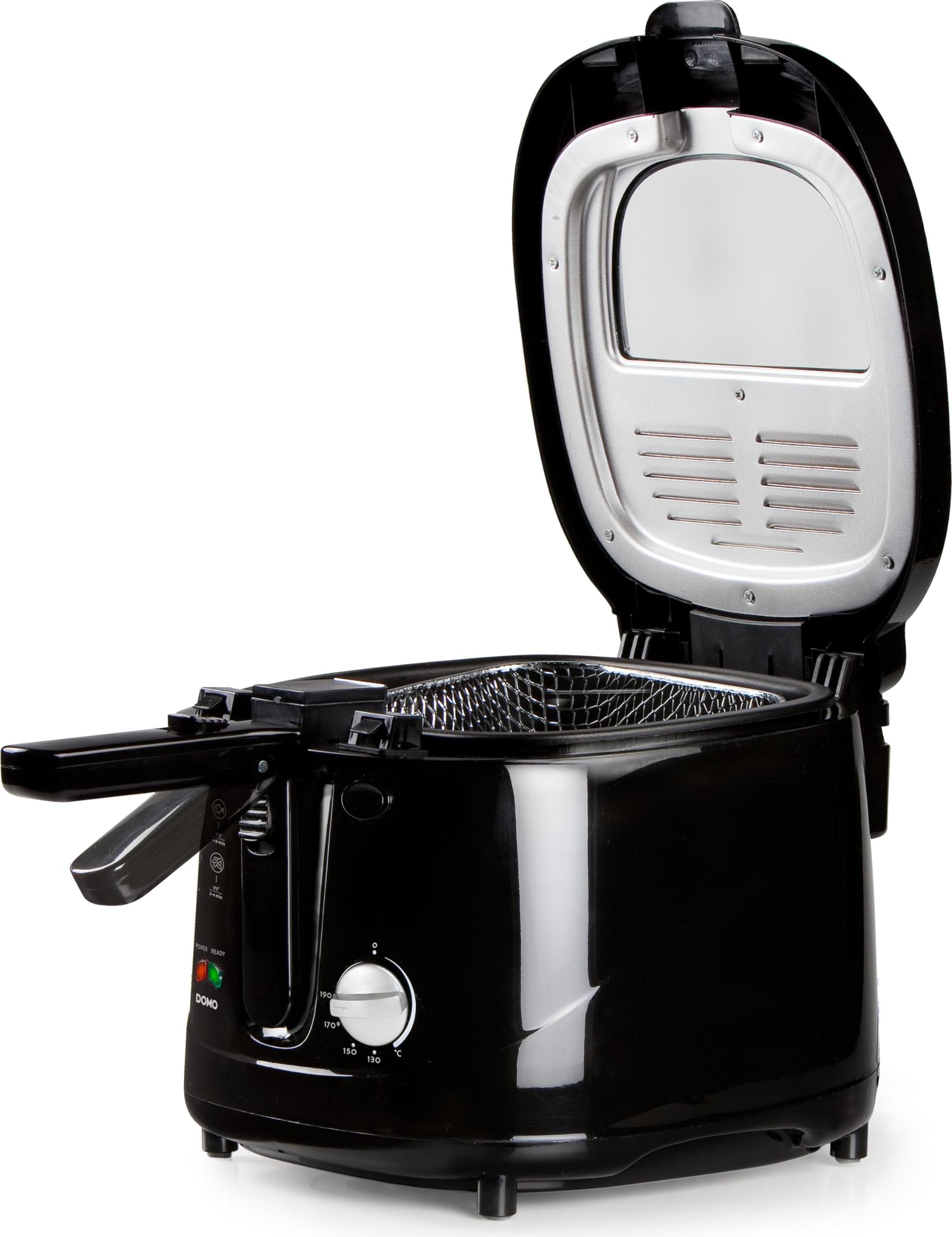 Fritteuse mit Geruchsfilter DOMO DO461FR 2,5 Liter schwarz 900004610