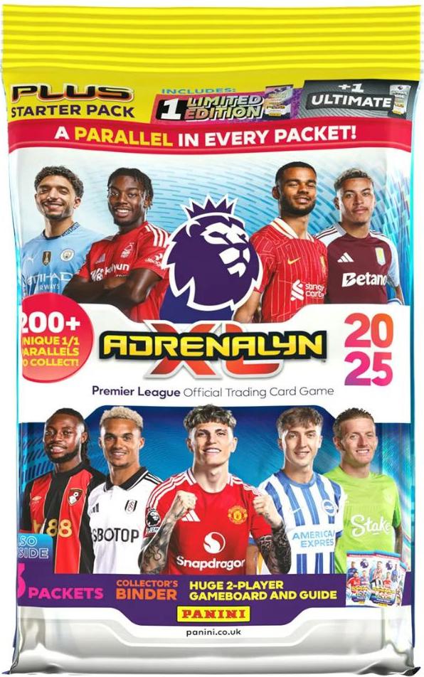 Panini football cards Adrenalyn XL Plus Premier League 2025 Starter Set Adrenalyn XL Plus 2025 Starter Pack