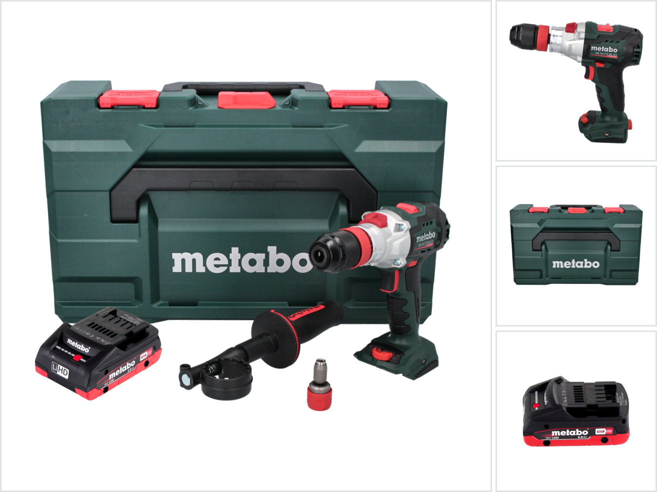 Metabo SB 18 LTX BL Q I Akumulátorová príklepová vŕtačka 18 V 130 Nm bez kefiek + 1x akumulátor 4,0 Ah + metaBOX - bez nabíjačky