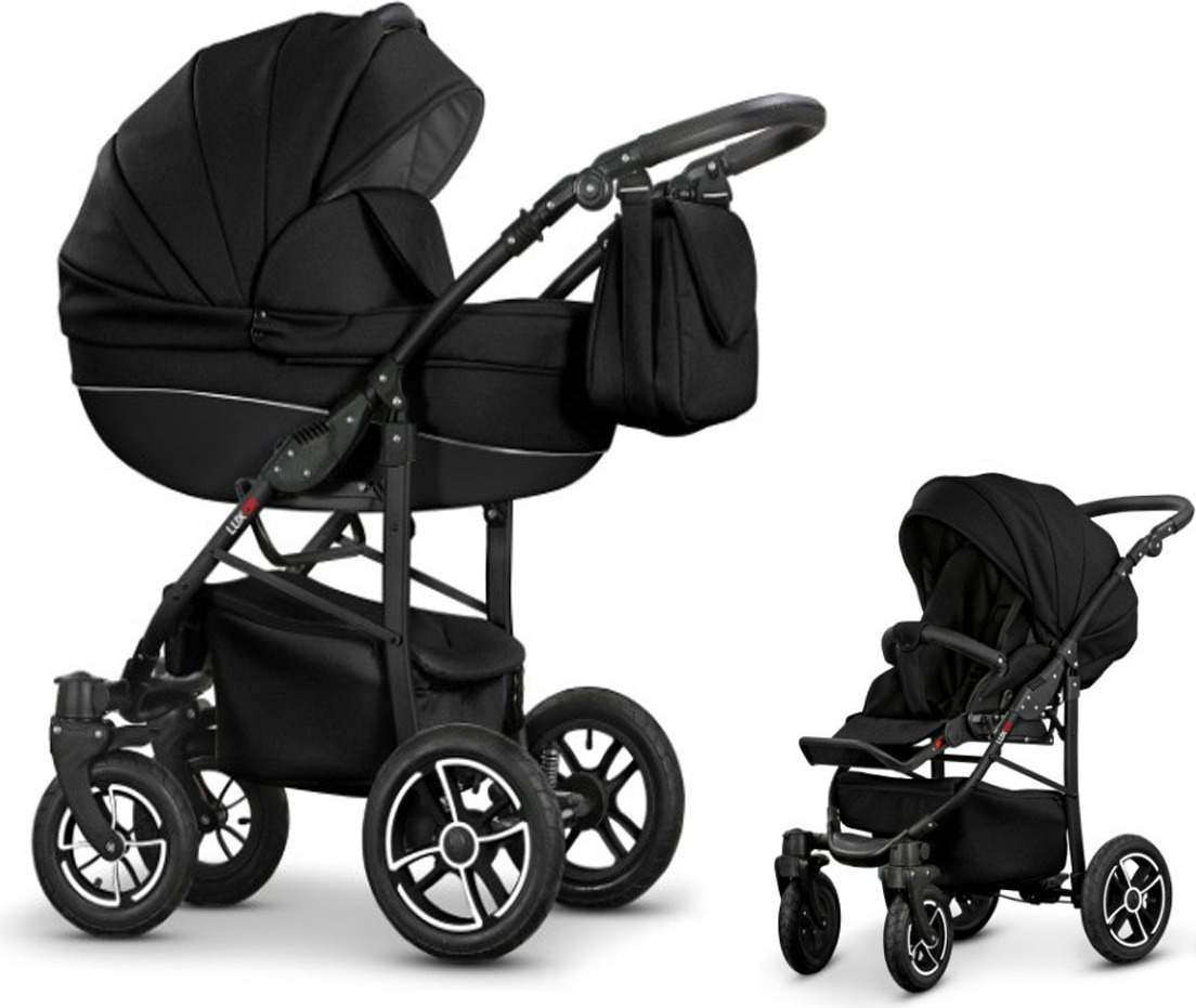 Kinderwagen-Set Craft Eco 2 in 1 in Schwarz - 13 Teile - in 16 Farben erhältlich