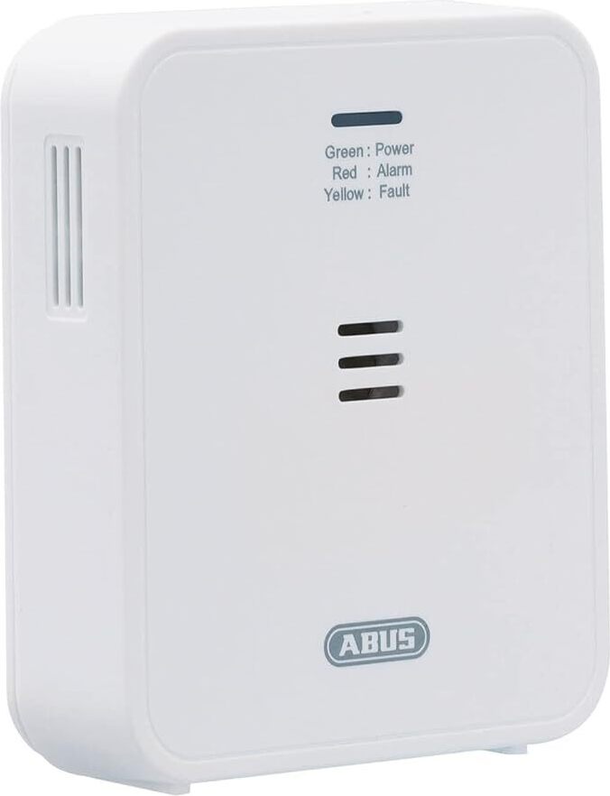 ABUS Kohlenmonoxid-Melder COWM370 - CO-Melder mit 7-Jahres-Sensor, 85 dB lautem Alarm; Prüftaste & 3 Jahre Batterielebensdauer - Weiß 91608