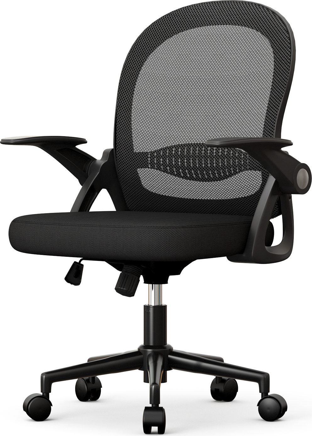 Kancelárska stolička Ergonomická - Kancelárska stolička s priedušným sieťovaným čalúnením - Sklopné podrúčky - Výškovo nastaviteľná - Počítačová stolička - Ľahká stolička - Stolička otočná o 360°