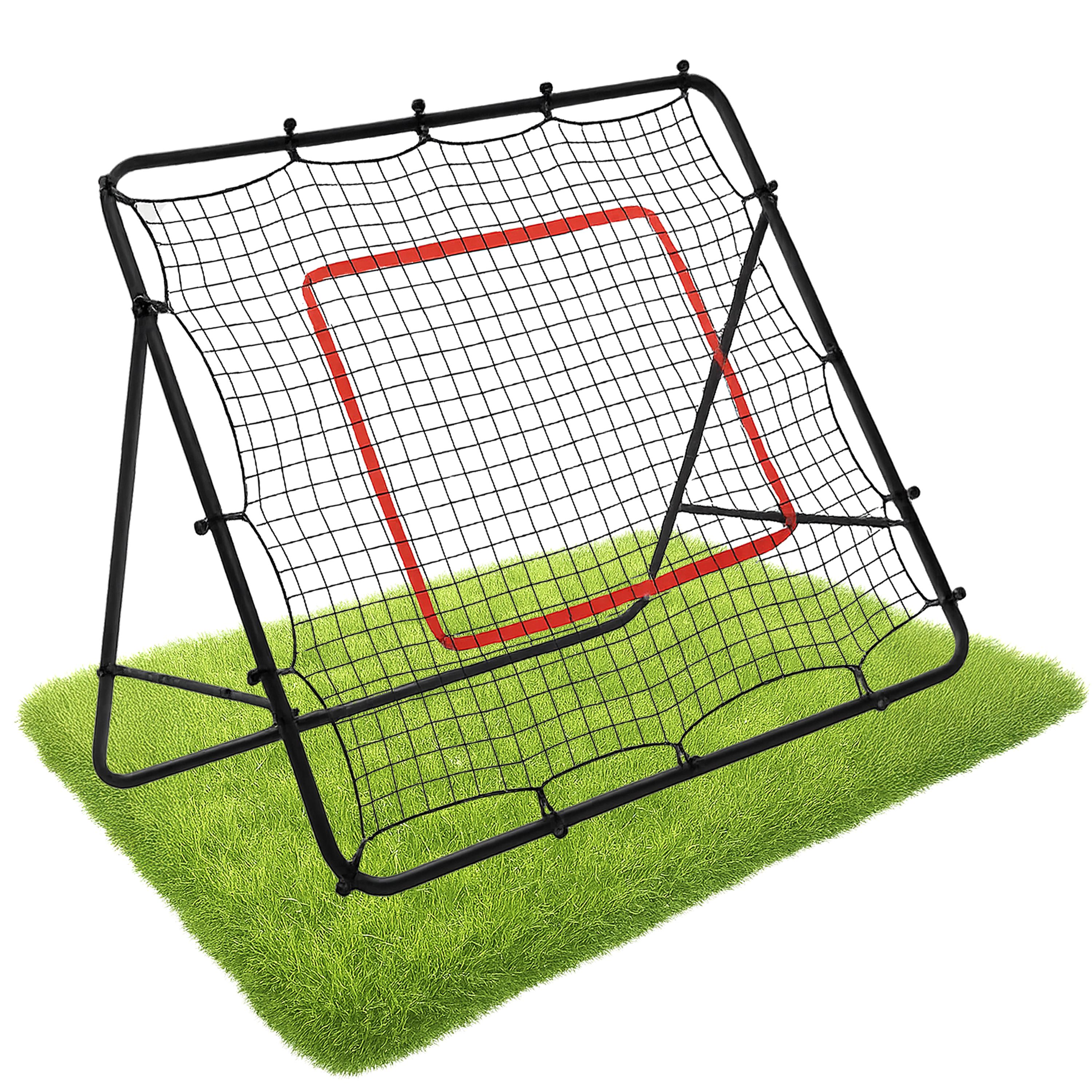 Fußball Rebounder Netz Kickback Fußballtraining Tor Verstellbar Stufen Rückprallwand, Schuss - & Techniktraining, Multisport, 100x100cm, Retoo DR308