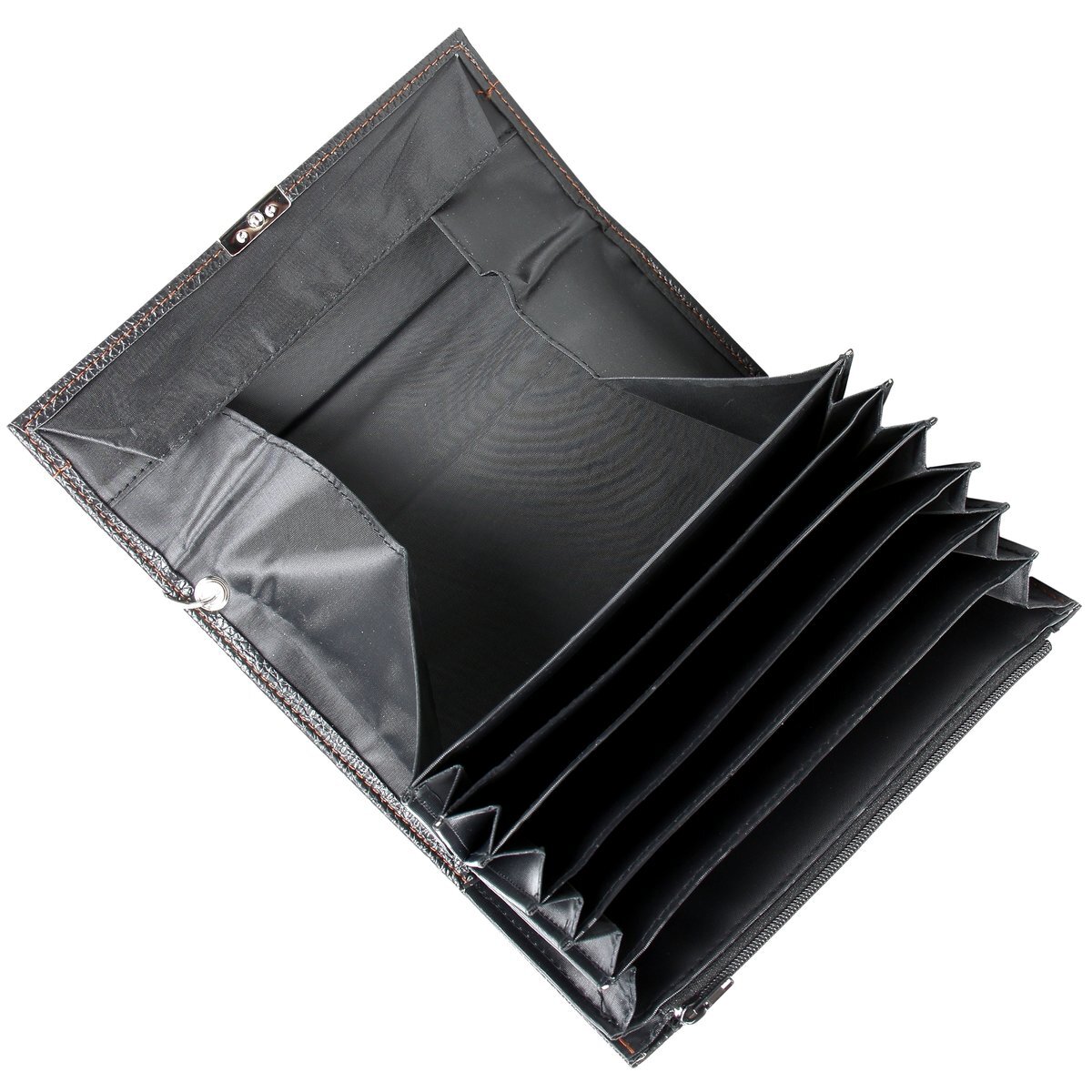 Dernier Kellnerbörse Taxigeldbörse Scheintasche Geldtasche Vegan PVC Schwarz