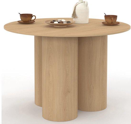 OEM Holztisch für sechs Personen, rund, 110 cm, Eiche - Modernes Design - Dauerhaft - Luxus - Zeitlos - Tagesgebrauch 2026