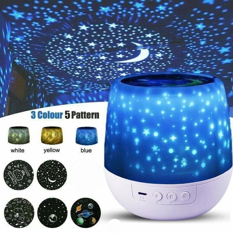 ZREE LED Projektor Sternenhimmel Lampe LED Projektor Lampe Nachtlicht Kinder für Geschenk 5 Filmes LED Projektor Sternenhimmel Lampe HG11289
