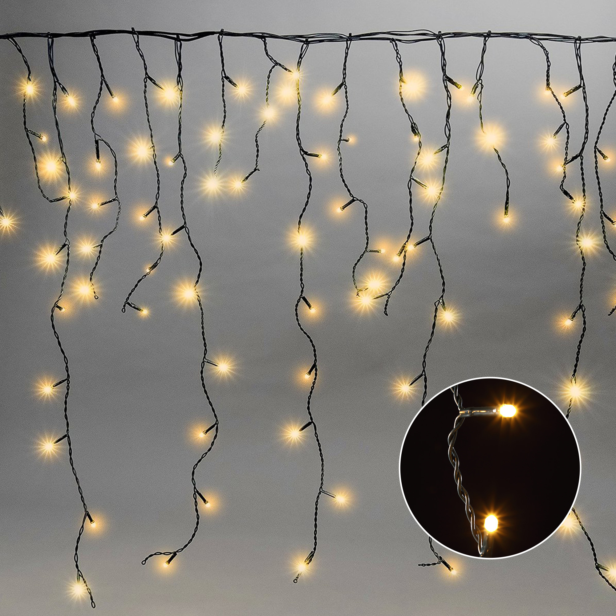 Meisterhome 400 LED Eisregen Lichterkette