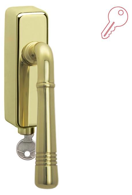 Ghidini Rossetti Berlin Fenstergriff R716 Ghidini M1 Messing poliert abschließbar R071600A4800190