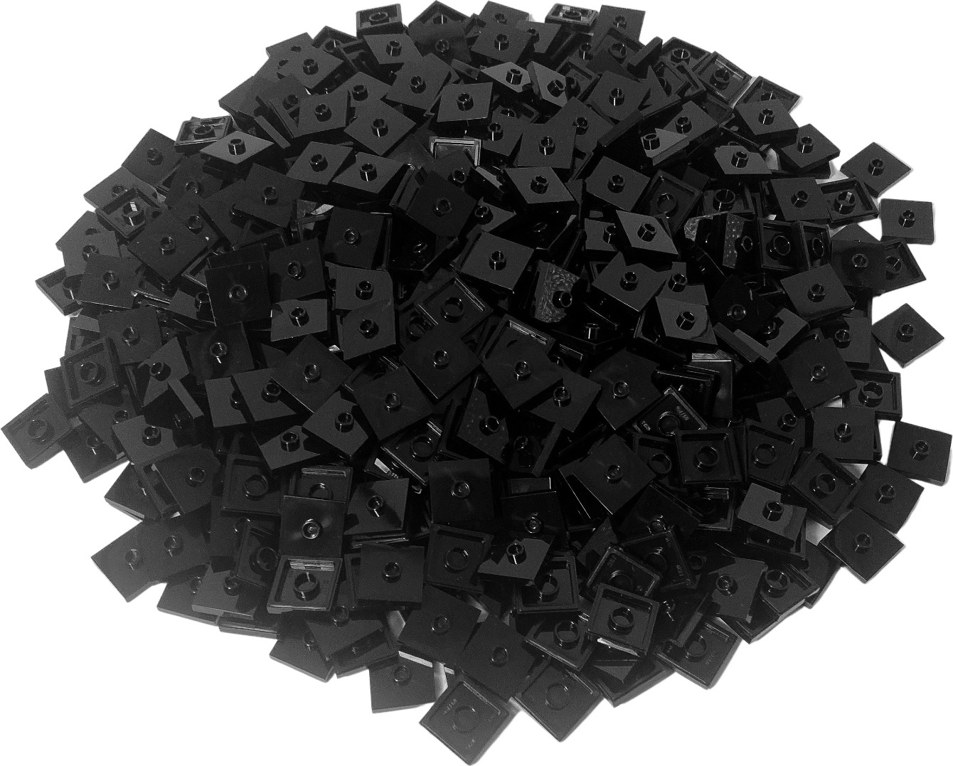 LEGO® 2x2 Fliesen Modifiziert Jumper Plate Schwarz - 87580 NEU! Menge 50x