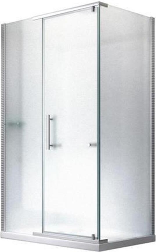 Glaszentrum Hagen - 100x90x195 cm - Hephaistos "Frost" Duschkabine Dusche Duschabtrennung - 8mm mit Duschwanne GH-20520A-D